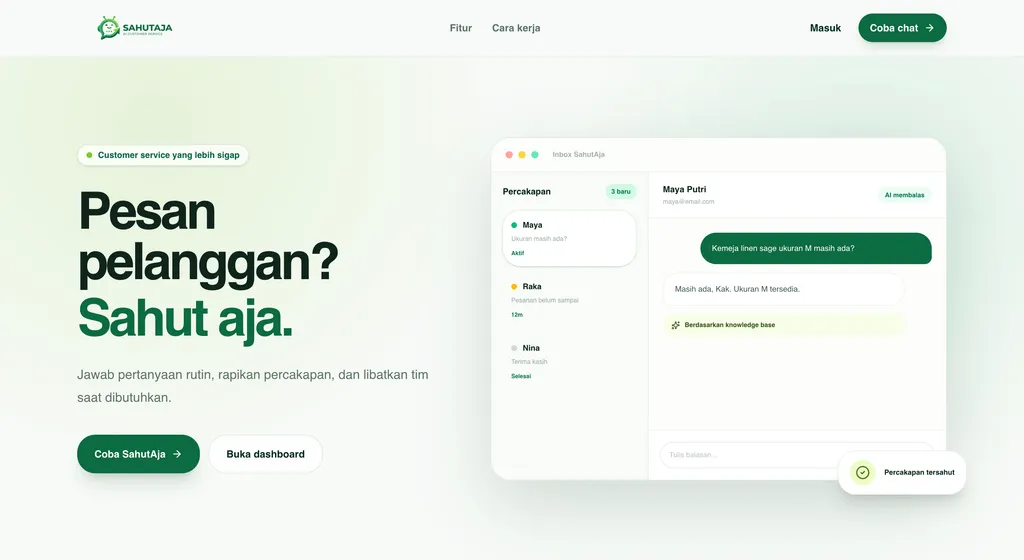 Sahutaja homepage