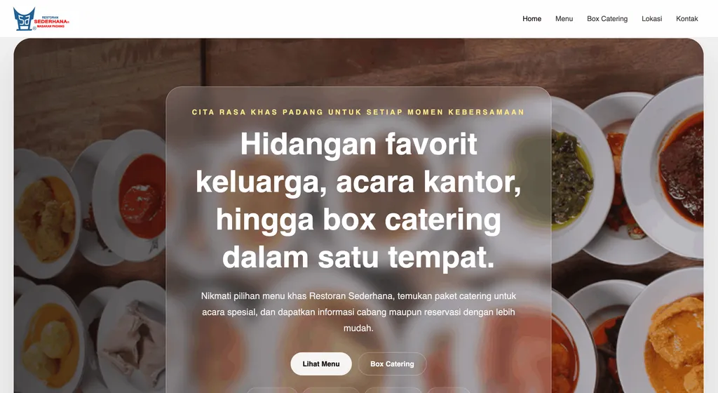 RM Sederhana homepage